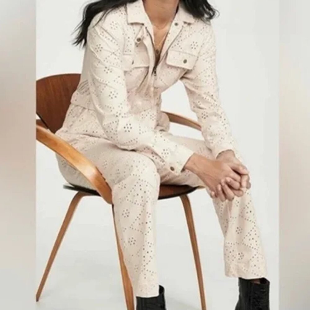 NWOT Free People Eyelet Lace Overalls Jumpsuit – Size 10 - GAWJUS!!!